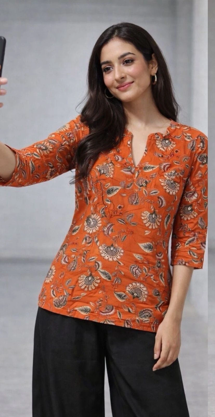 Zamkudi Rust Charm Co-ord Set – Rust Orange